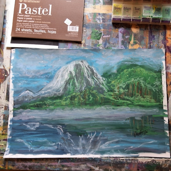 "The Mountains Are Calling" Original ARTWORK CREATED BY ME 14IN X 19IN - Picture 3 of 6